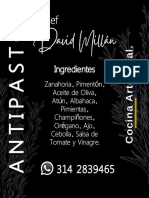 Ingredientes Chef David Millan PDF