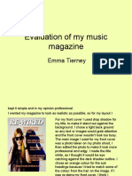 Evaluation of My Music Magazine: Emma Tierney