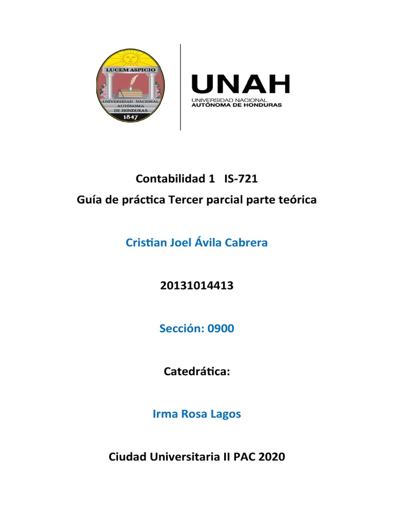 Guia Teorica 3 Parcial Contabilidad Depreciacion Activo Fijo