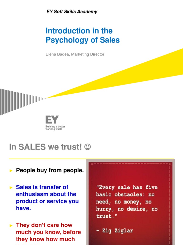 Psychology of Sales - 2014 | PDF | Sales | Attitude (Psychology)