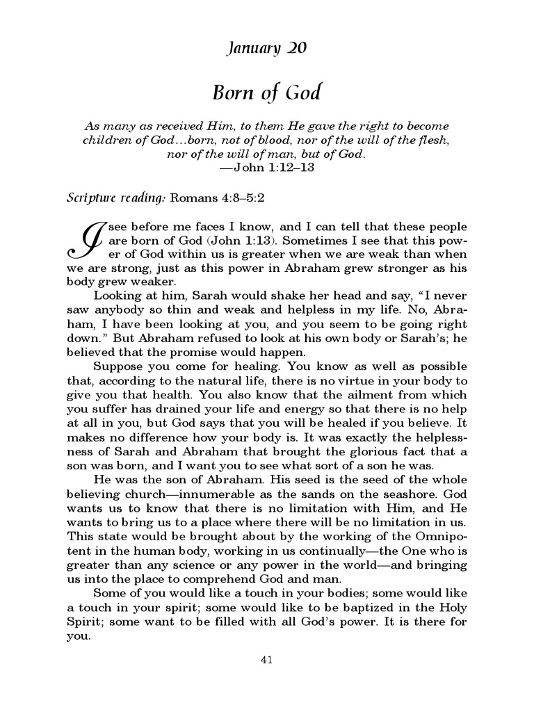 Born of God PDF | Download Free PDF | Grace In Christianity | Baptism