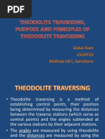 Theodolite Traversing, Purpose and Principles of Theodolite Traversing