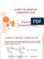 Acidity of Aromatic Carboxylic Acid