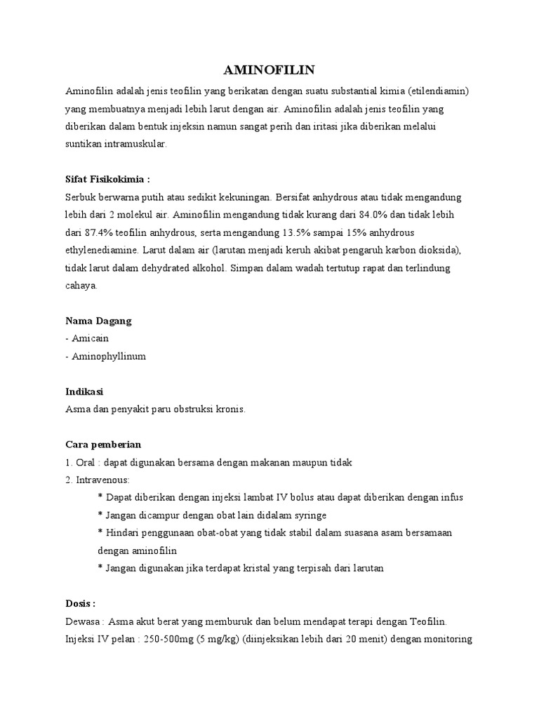 AMINOFILIN | PDF