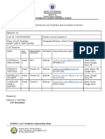 Form 1: Lac Profile: Republic of The Philippines Region Iii Schools Division of Bulacan