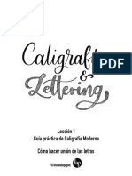 Guía Caligrafía y Lettering-Lección 1-Union de Las Letras-Bp