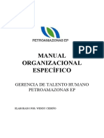 Manual Organizacional Específico Recursos Humanos