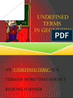Undefined Terms in Geometry