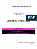 Learning Activity Sheet: Technical-Vocational-Livelihood Track