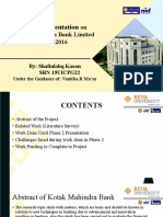 Phase 2 Presentation: On Kotak Mahindra Bank Limited 2015-2016