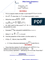 Section-A: Sample Paper - 2011 Class - XII Subject - Mathematics