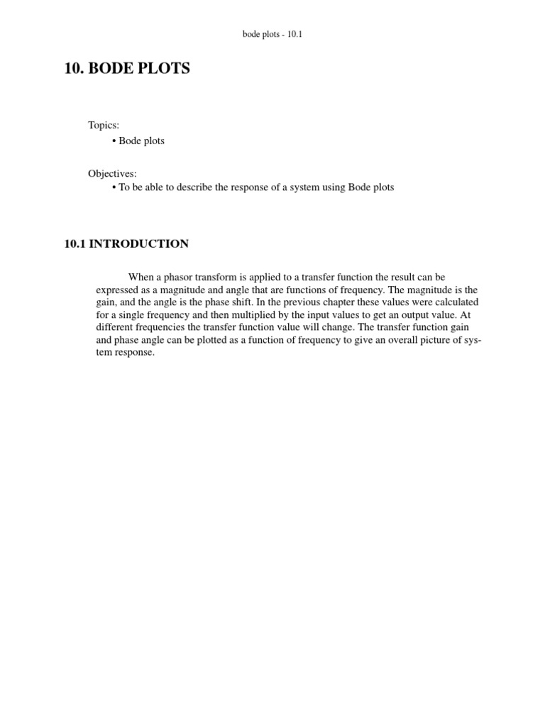 Bode Plots | PDF | Telecommunications Engineering | Electrical Engineering