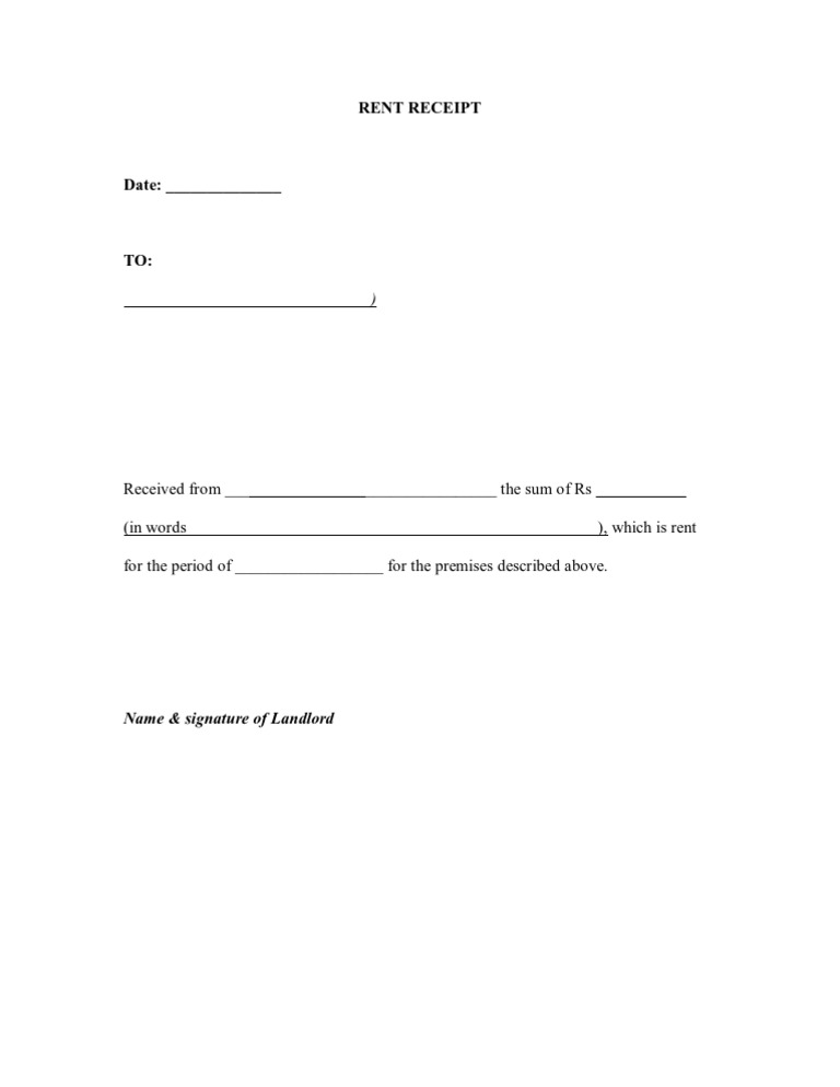 Rent Receipt | PDF