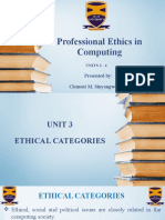 Professional Ethics in Computing: Ethical Categories and Theories/TITLE