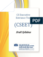 CS Executive Entrance Test: (Cseet)