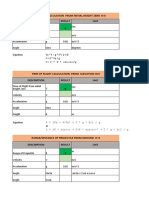 Projectile Motion Calculation