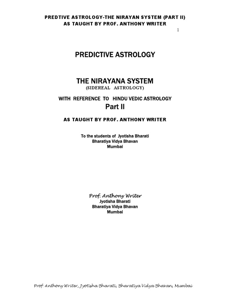 Predictive-Astrology by BVB PDF, PDF, Hindu Astrology