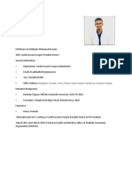 Cardiovascular Surgeon's Resume