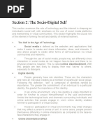 Module 3 Section 2 - Socio Digital Self