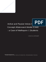 Active and Passive Voices Through Concept Attainment Model (CAM) : A Case of Mathayom 1 Students