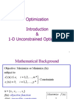 Optimization & 1-D Unconstrained Optimization