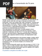 Como acontece a transmissão da Fé para crianças