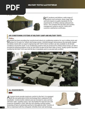 Turkish Defence Industry Product Catalogue 2019 Part5 Tent Bomb Disposal