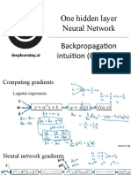 One Hidden Layer Neural Network Backpropagation Intuition (Optional)