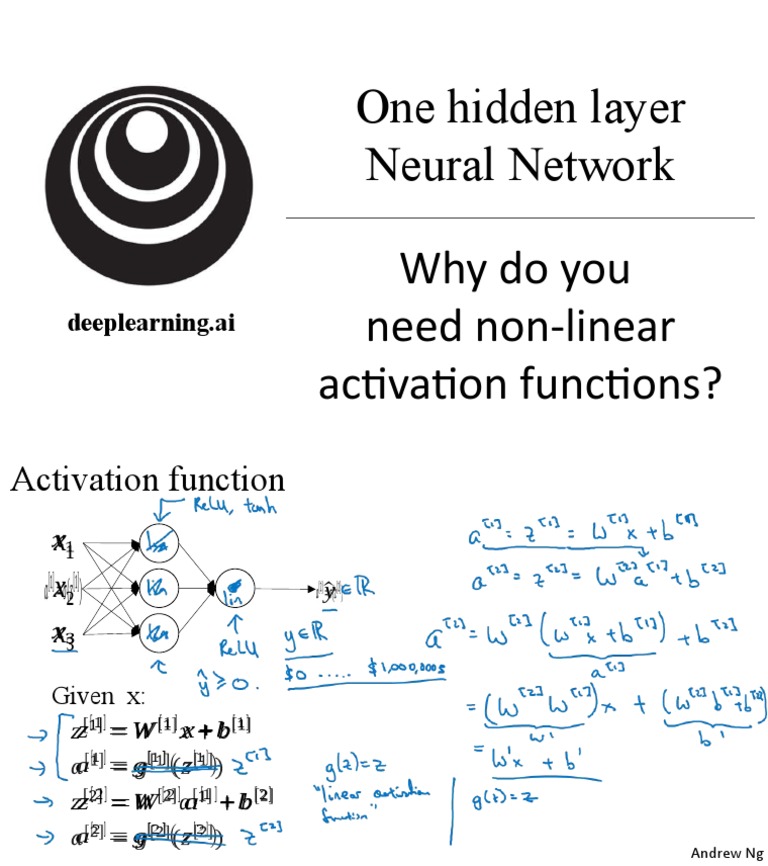 W3.Why Do You Need Non-Linear Activation Functions | PDF