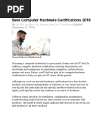 Best Computer Hardware Certifications