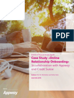 Case Study Online Relationship Onboarding : in Collaboration With Appway and Credit Suisse