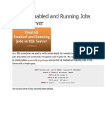 Find All Enabled and Running Jobs in SQL Server