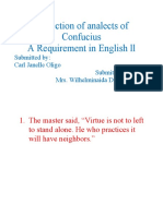 Collection of Analects of Confucius A Requirement in English LL