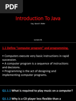 Introduction To Java: Eng. Qusai F. Baker