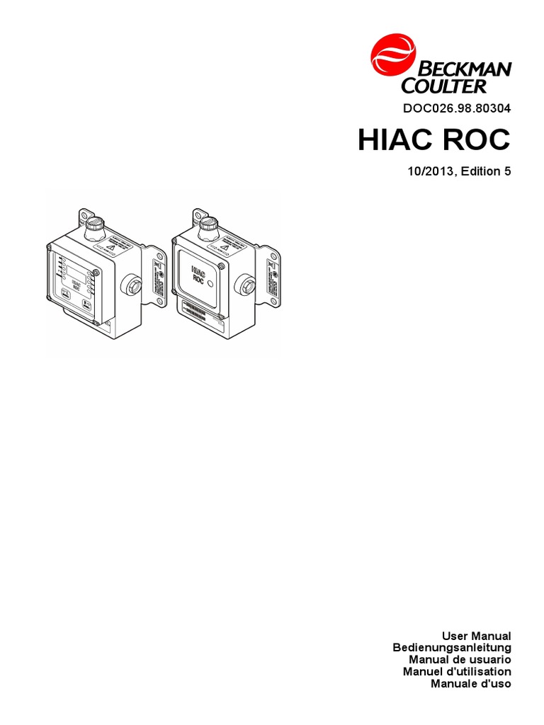 Hiac Roc: User Manual Bedienungsanleitung Manual de Usuario Manuel D ...