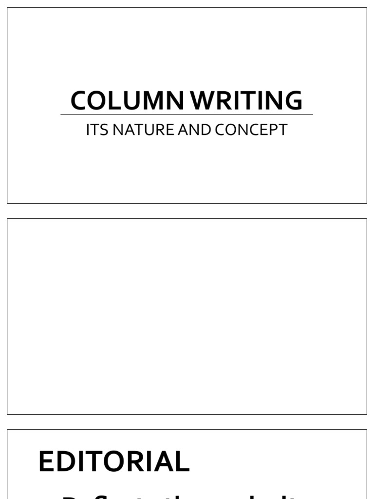 Column Writing: Tips and Techniques | PDF | Self-Improvement | Religion ...