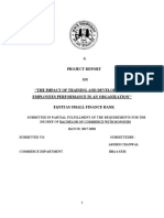 A Project Report ON 'The Impact of Training and Development On Employees Performance in An Organization'' Equitas Small Finance Bank