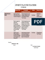 Development Plan For Teachers