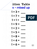 Addition Tables-Mixed Up PDF