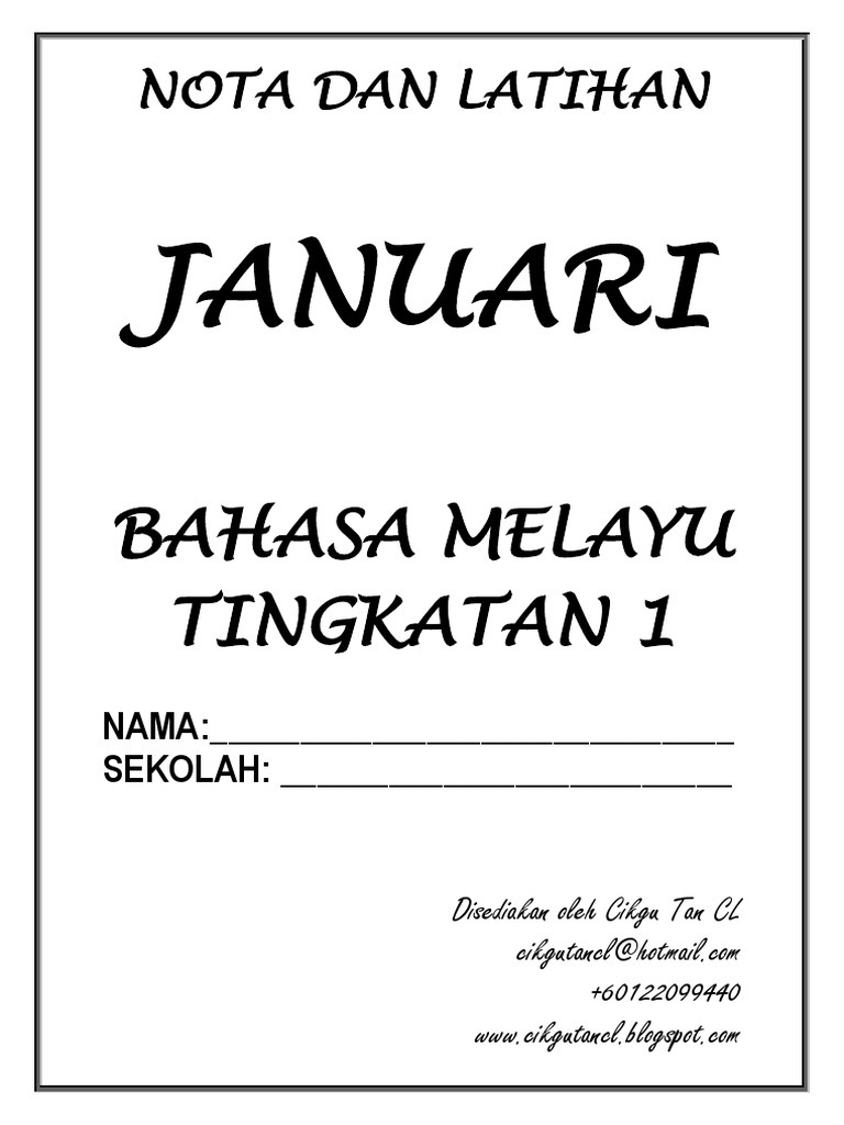 Modul Bahasa Melayu Tingkatan 1 Pdf