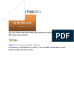 SQL AVG Function: Syntax