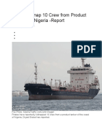 Pirates Kidnap 10 Crew From Product Tanker Off Nigeria - Report