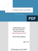 Funny Lithuanian Sayings: Made by Ugnius Bieliūnas