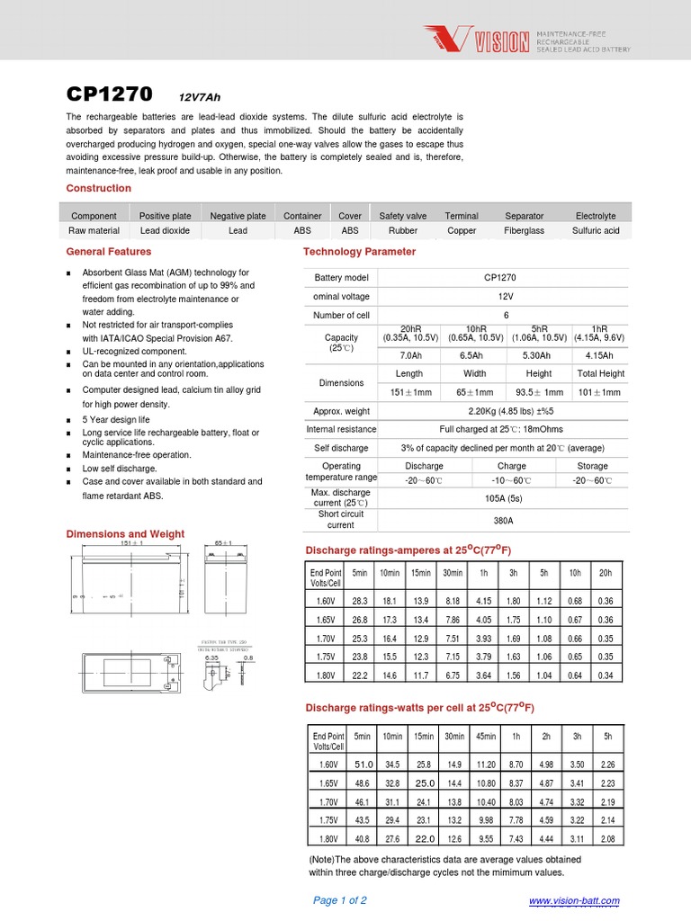 Prix D'usine Batterie Au Plomb 12V 7Ah Batterie Rechargeable &agrave; Cycle Profond Bat