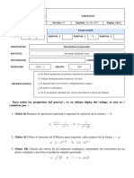 Parcial 1. Matemáticas Especiales. 2020-2