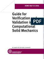 Guide For Verification and Validation in Computational Solid Mechanics