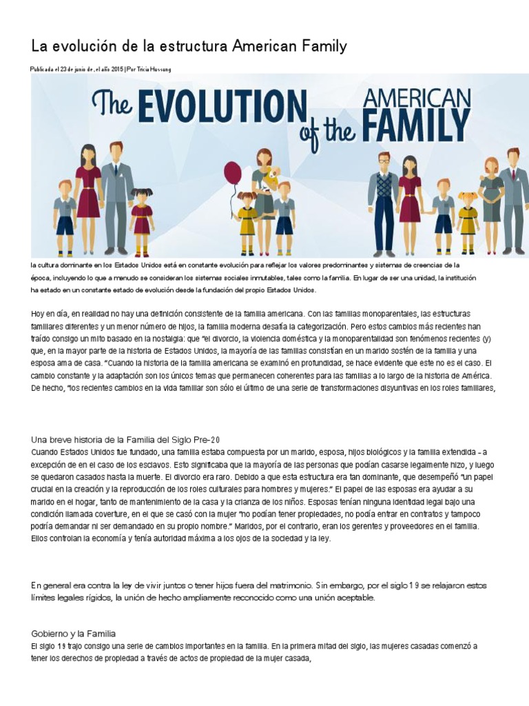 The Evolution of American Family Structure - En.es | PDF | Familia ...