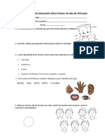 Prueba Escrita de Educación Física ACTIVIDADES