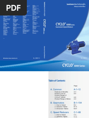 Cyclo 6000 Series Cyclo 6000 Series Pdf Electric Motor Mains Electricity