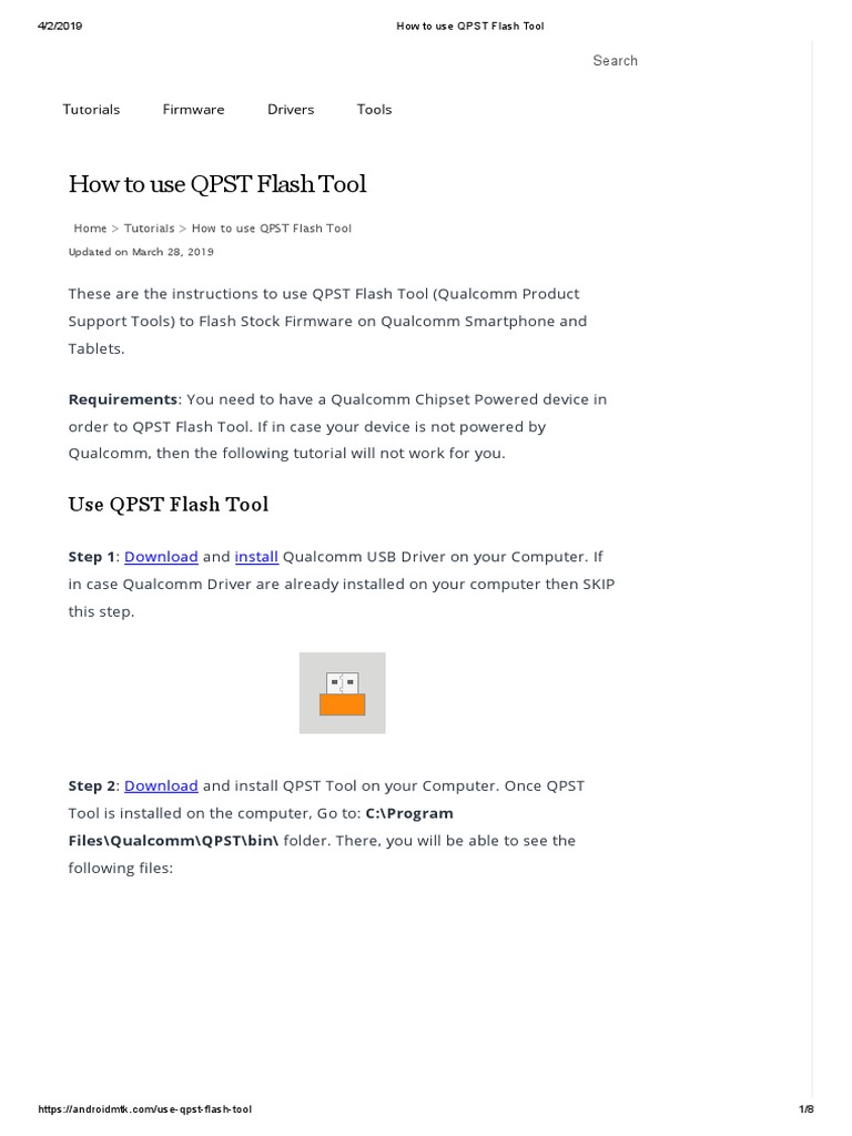 How To Use QPST Flash Tool PDF
